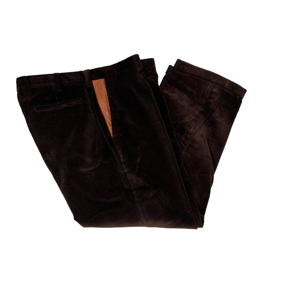 Orvis brisbane moss corduroy men’s pants- pockets leather accent